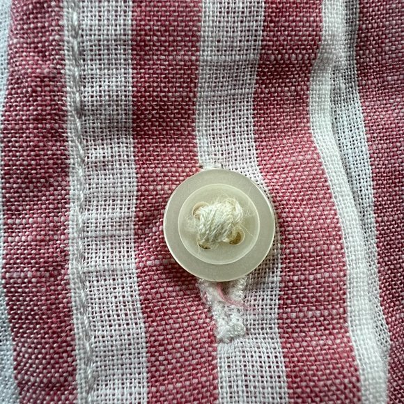 Madewell Button Up Shirt Adult Medium Women Top Pink White Stripe Lightweight - Picture 4 of 12